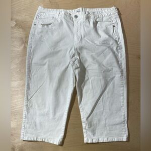 Just My Size White Jean Capris 22W (OD)